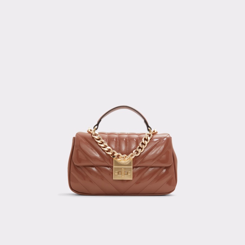 Aldo Fashion New Arrival Hayssx Top Handle Bag Dark Brown