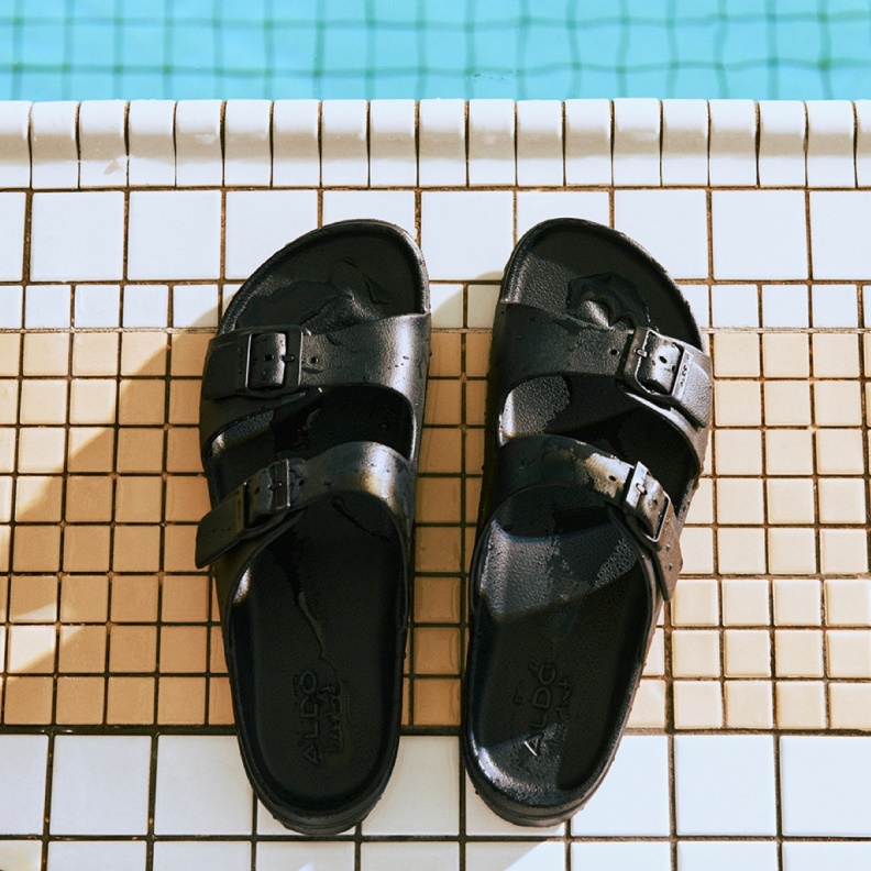 Black Hideo Slide Sandal Aldo Fashion