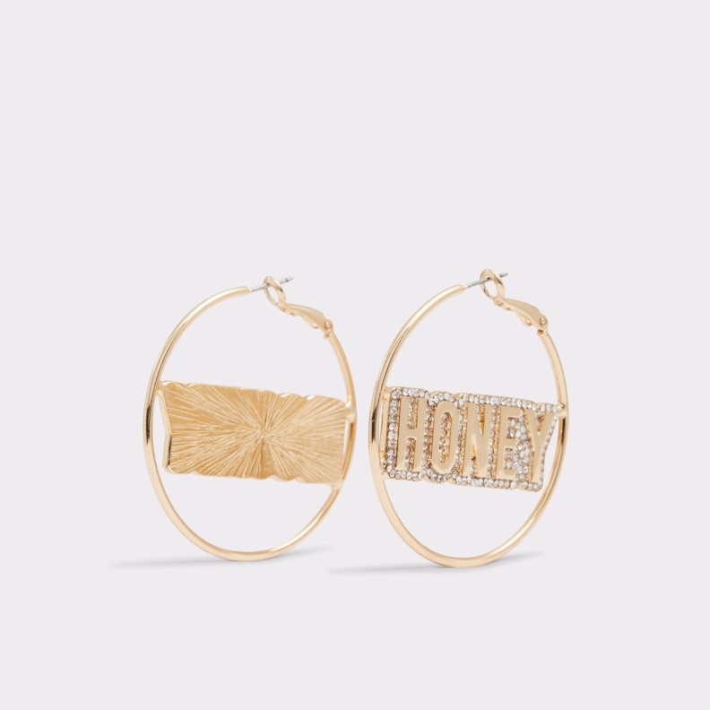 Gold-Clear Multi Fashion Aldo Last Chance Honeyy-E Statement Earrings