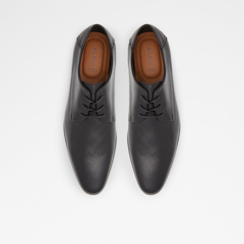 Aldo Schwarzes Leder Geprägtes Mode Hoogeflex