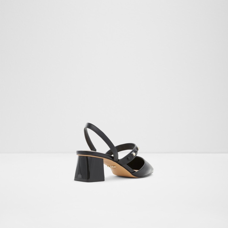 Fashion Black Aldo Sold Out Jennenaldar Sling Back High Heel Block Heel