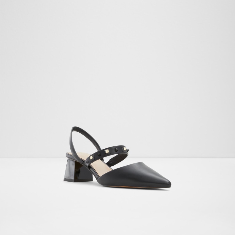 Fashion Black Aldo Sold Out Jennenaldar Sling Back High Heel Block Heel