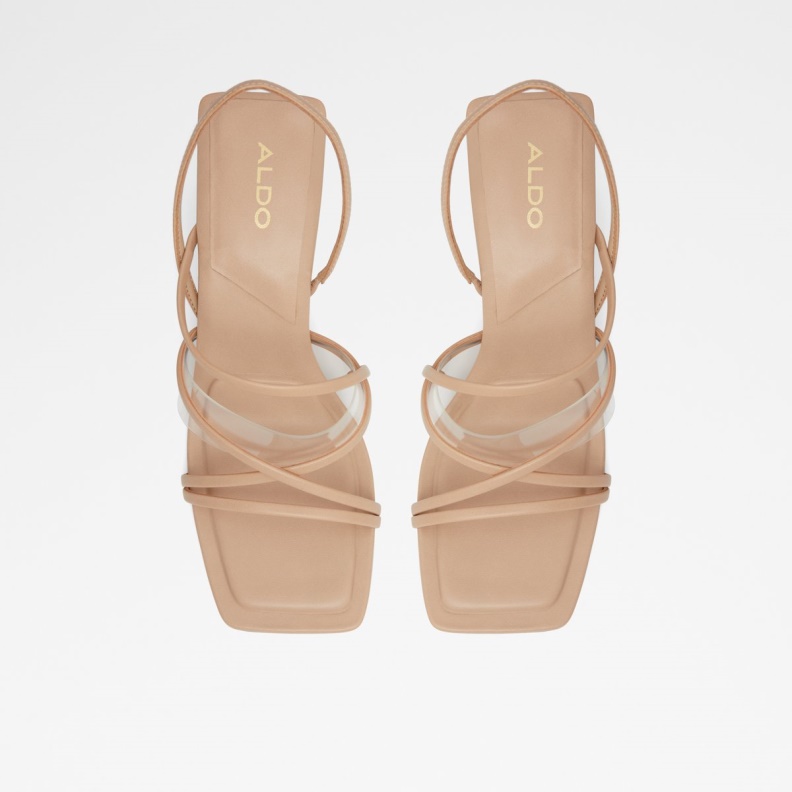 Jennifer Strappy Heeled Sandal Cup Sole Aldo Fashion Bone