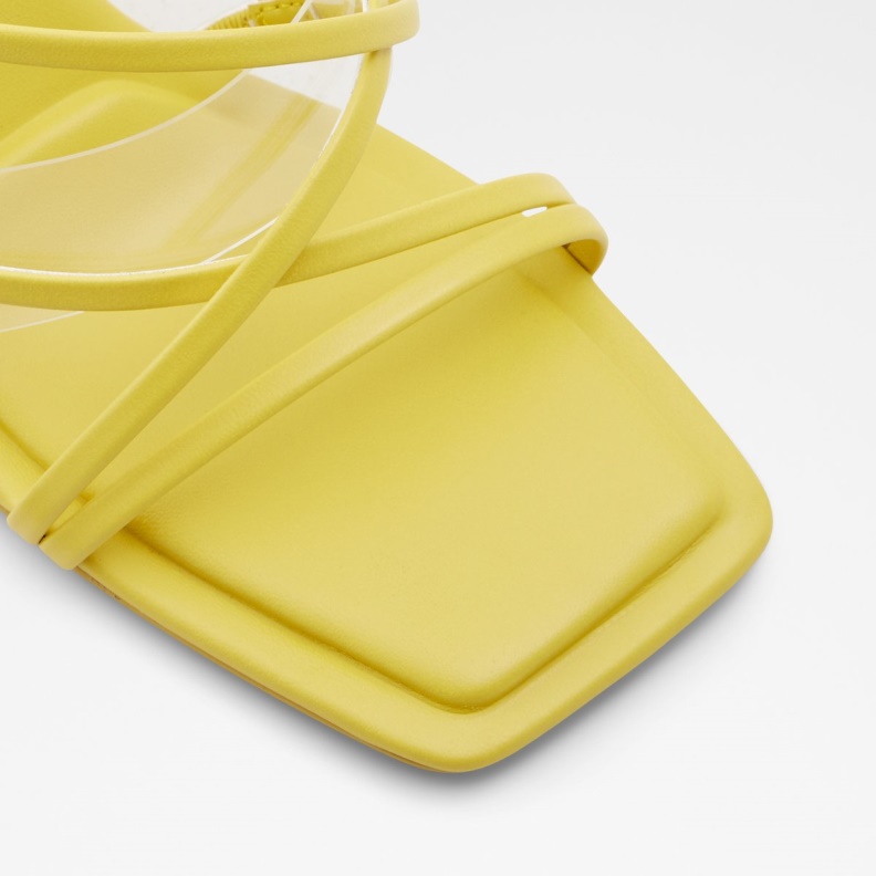 Aldo Bright Green Fashion Jennifer Strappy High Heel Sandal Block Heel