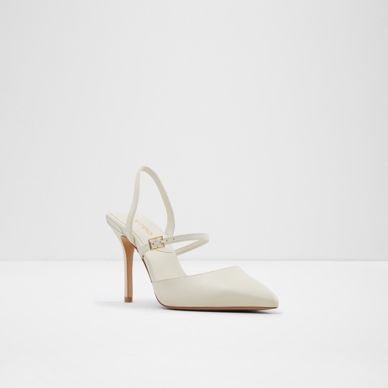 Aldo Fashion Jeriebaen Strappy Heeled Shoe Stiletto Heel White