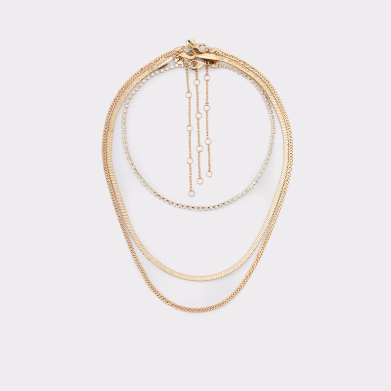 Kalirwen Necklace Fashion Aldo Gold-Clear Multi