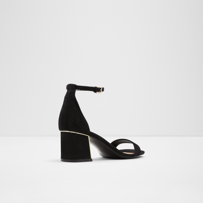 Black Leather Nubuck Kedeaviel High Heel Sandal Aldo Fashion