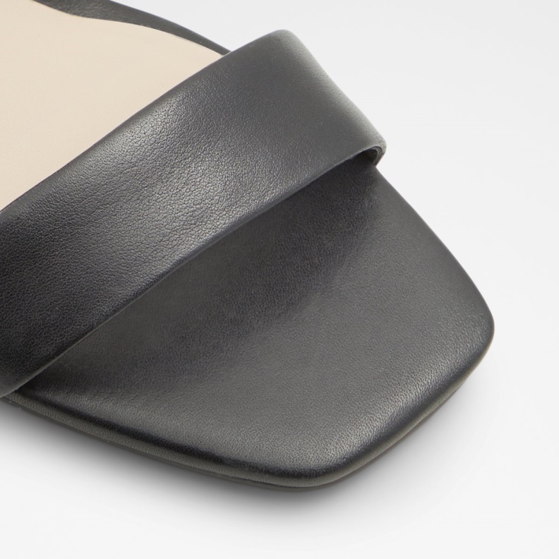 New Arrival Kedeaviel High Heel Sandal Fashion Black Leather Smooth Aldo