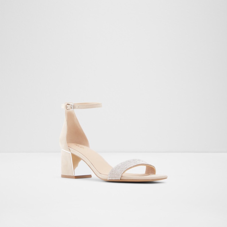Kedeaviel High Heel Sandal Fashion Aldo Bone Leather Mixed Material