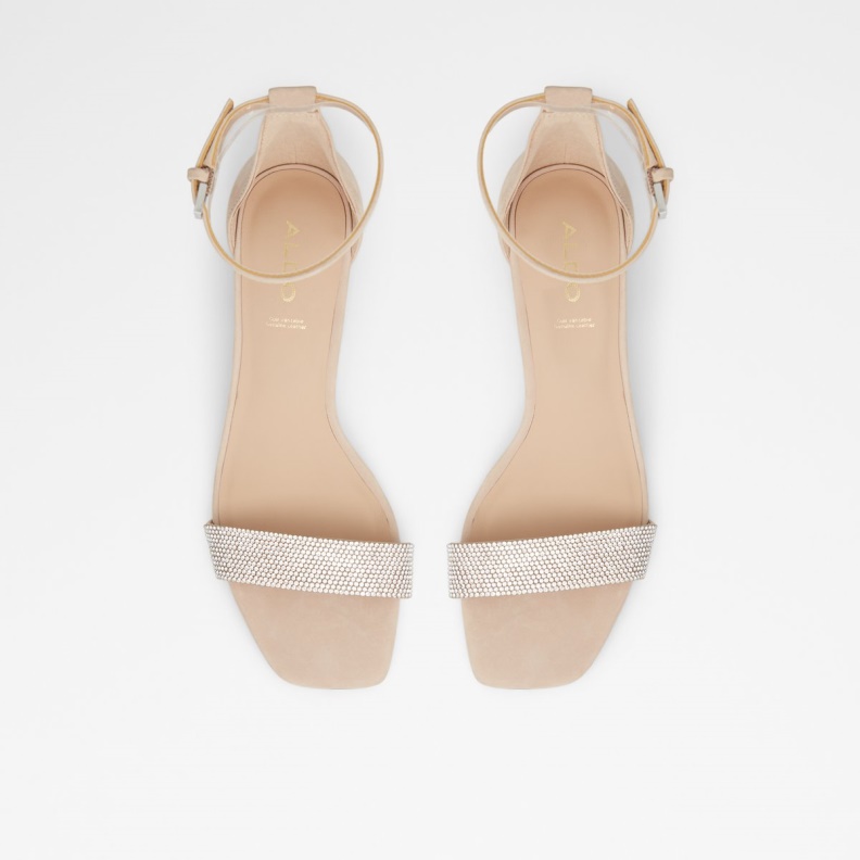 Kedeaviel High Heel Sandal Fashion Aldo Bone Leather Mixed Material