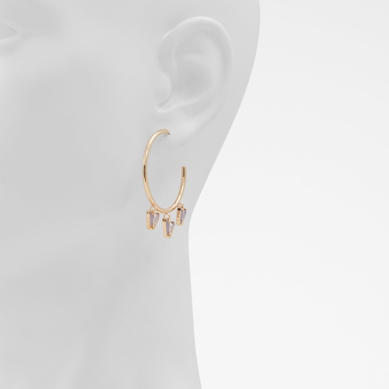 Aldo Fashion Last Chance Kendra Earrings Gold-Clear Multi