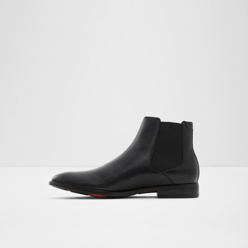 Aldo Kindarumflex Chelsea Boot Black Leather Smooth Fashion