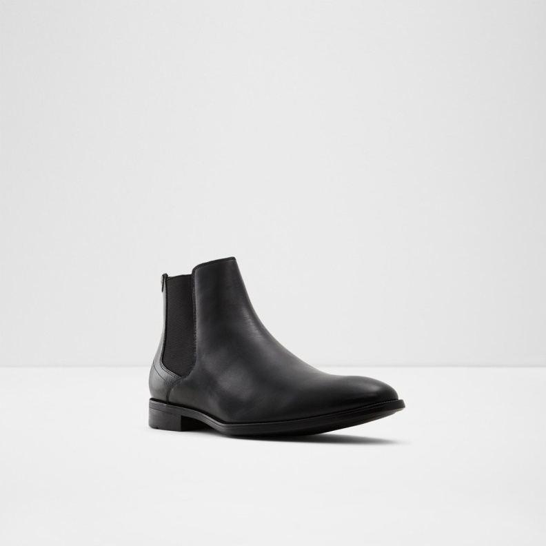 Aldo Kindarumflex Chelsea Boot Black Leather Smooth Fashion