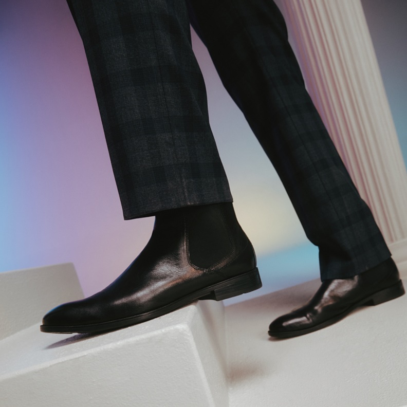 Aldo Kindarumflex Chelsea Boot Black Leather Smooth Fashion