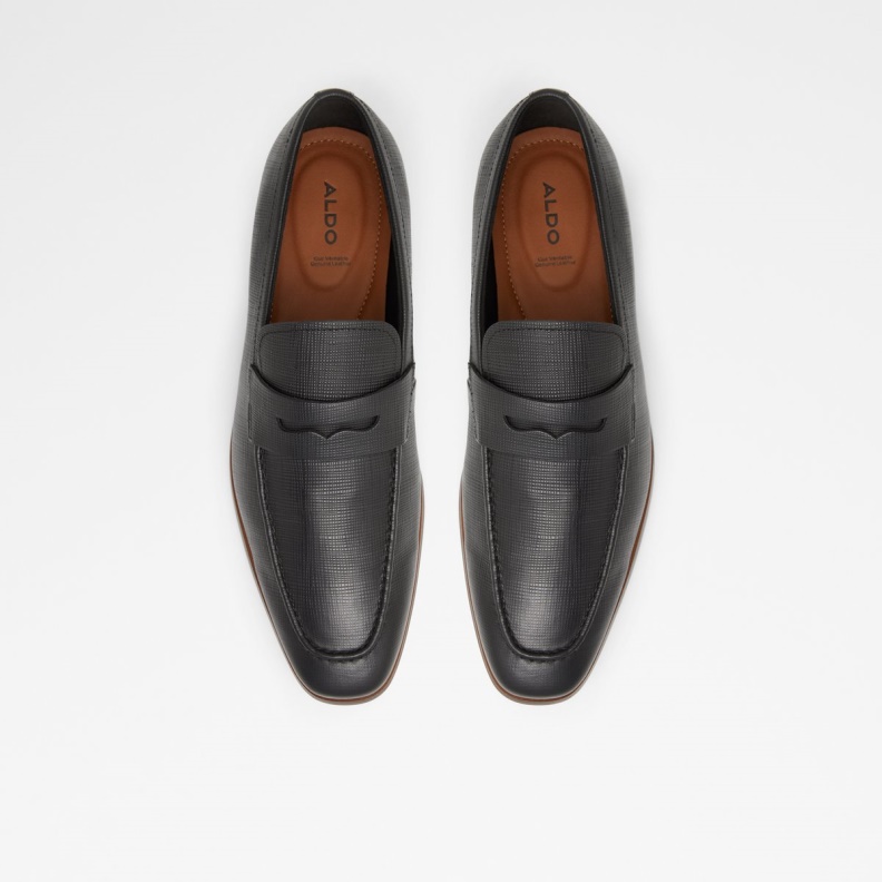 Kooperflex Loafer Aldo Fashion Black Leather Embossed