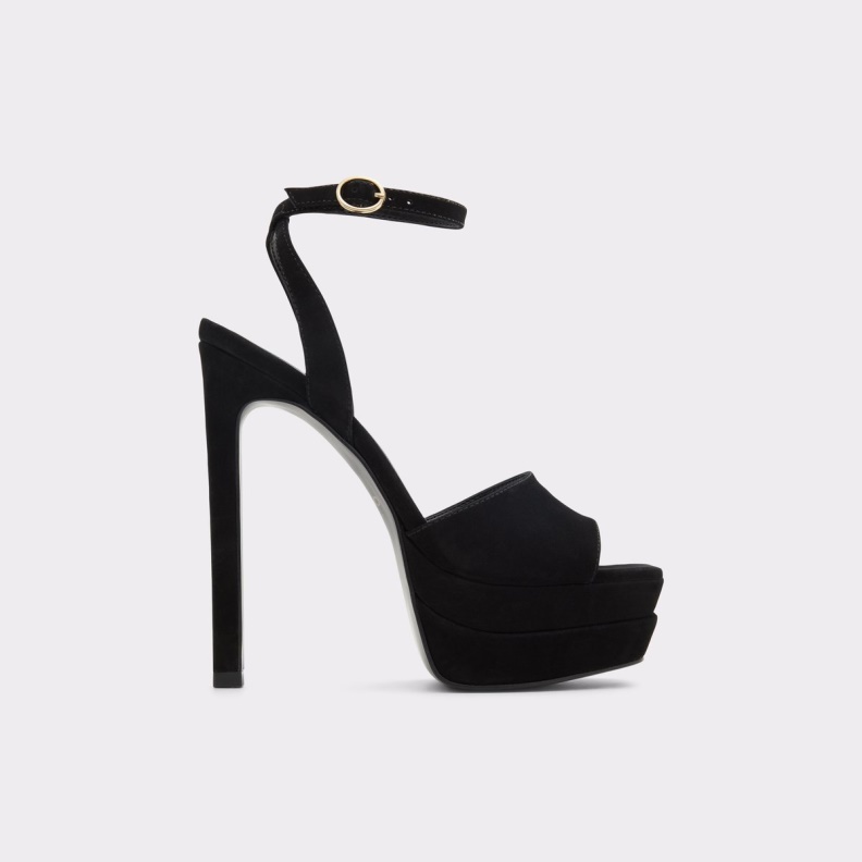 Black Aldo Fashion Koresean Heeled Sandal Stiletto Heel