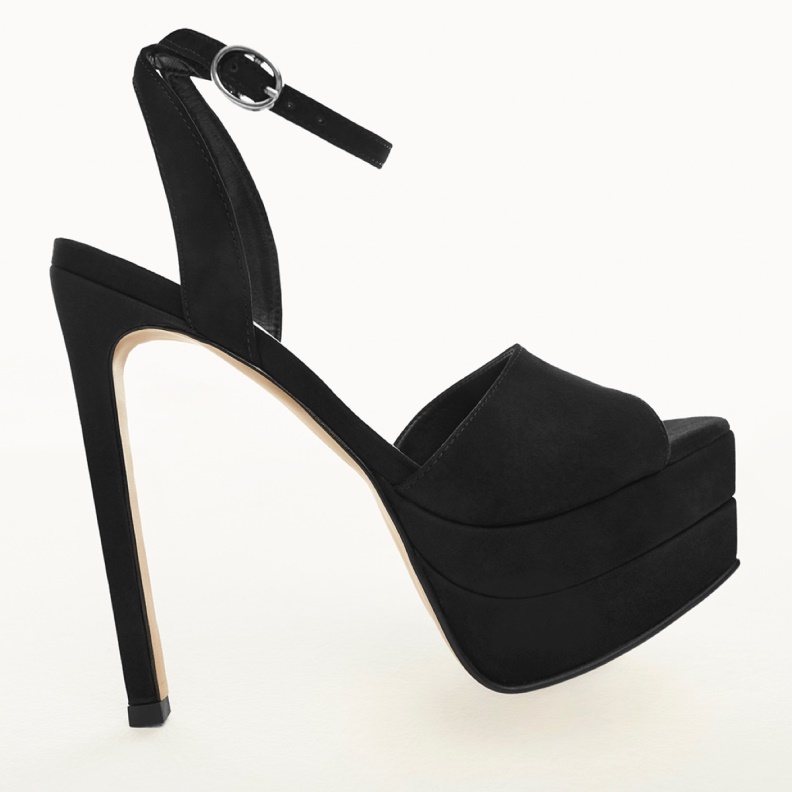 Black Aldo Fashion Koresean Heeled Sandal Stiletto Heel