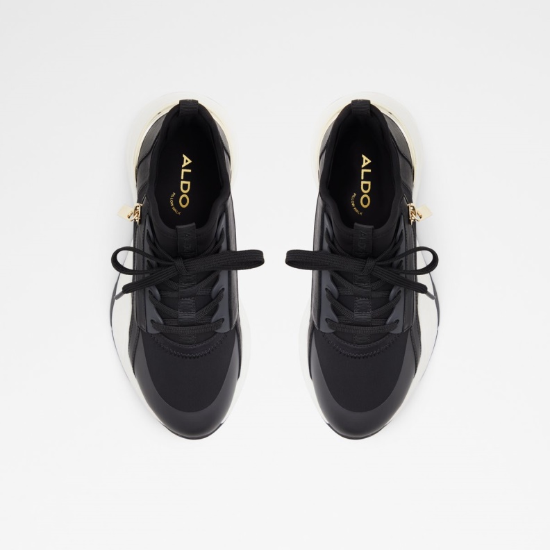 New Arrival Labedar Wedge Sneaker Jogger Sole Black Aldo Fashion