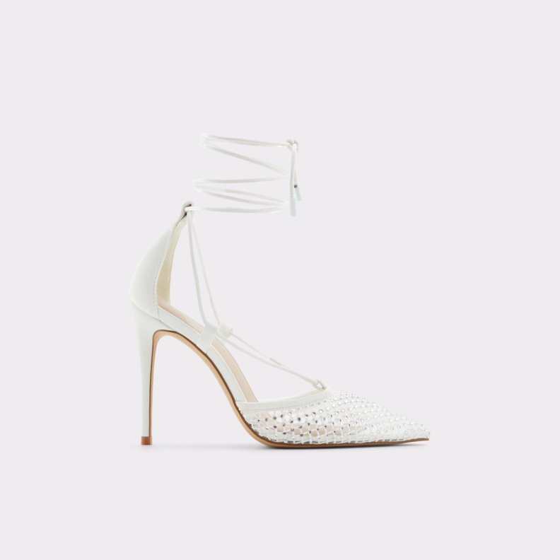 Aldo Ladanten Strappy Heeled Shoe White Fashion