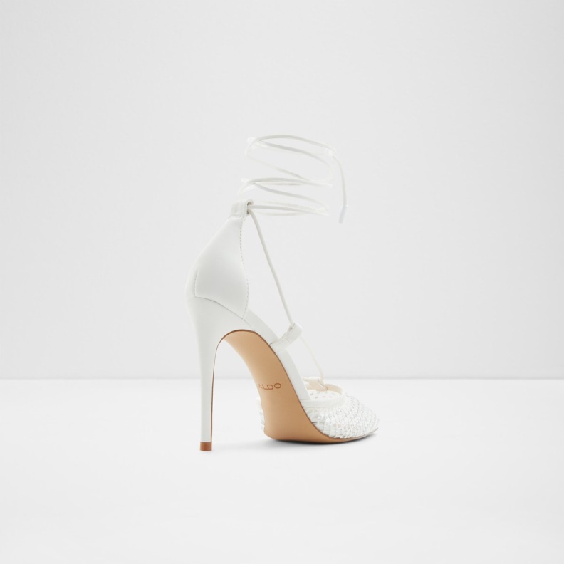 Aldo Ladanten Strappy Heeled Shoe White Fashion