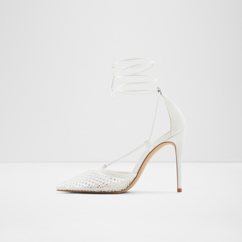 Aldo Ladanten Strappy Heeled Shoe White Fashion