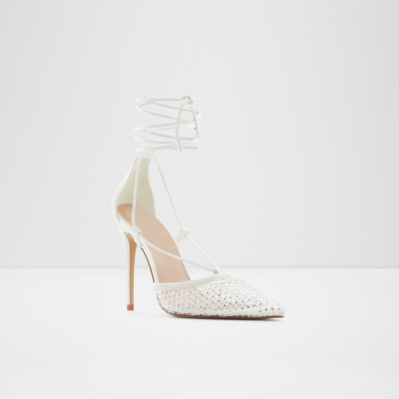 Fashion White Aldo Ladanten Strappy Heeled Shoe