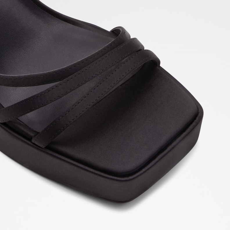 Black Fashion Aldo Landabriver Strappy Heeled Sandal Plateforme