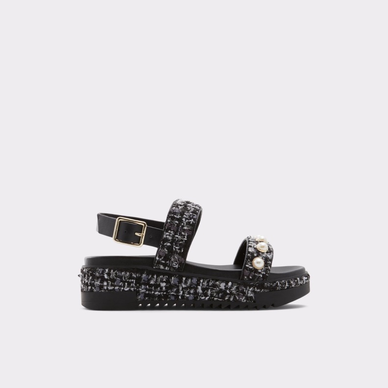 Black Fashion Aldo Lapalma Wedge Sandal Flatform