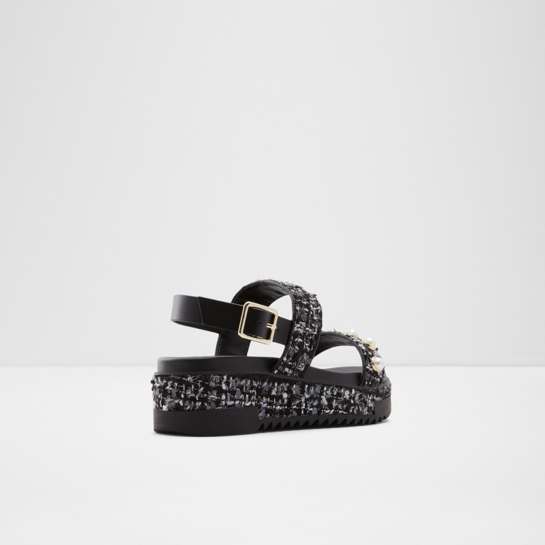Black Fashion Aldo Lapalma Wedge Sandal Flatform
