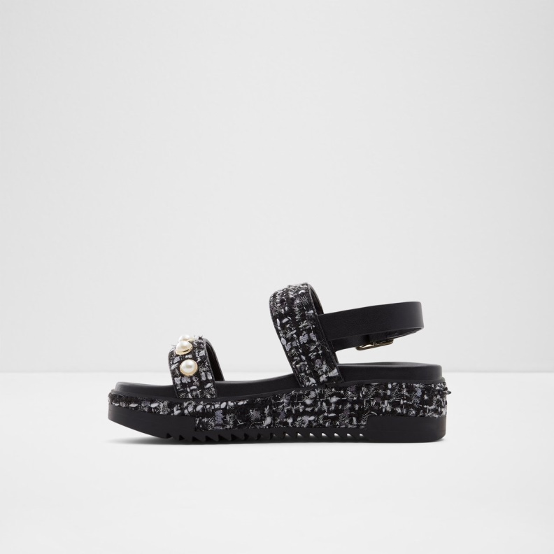 Black Fashion Aldo Lapalma Wedge Sandal Flatform