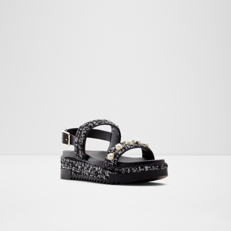 Black Fashion Aldo Lapalma Wedge Sandal Flatform