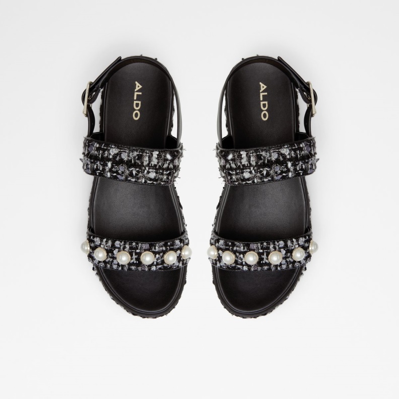 Black Fashion Aldo Lapalma Wedge Sandal Flatform