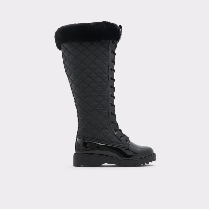 Laralima Winter Boots Lug Sole Fashion Black Synthetic Quilted Aldo