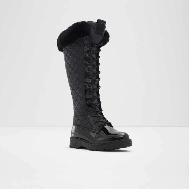 Laralima Winter Boots Lug Sole Fashion Black Synthetic Quilted Aldo