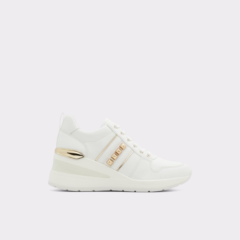 Aldo White Fashion Larose Wedge Sneaker Wedge Heel