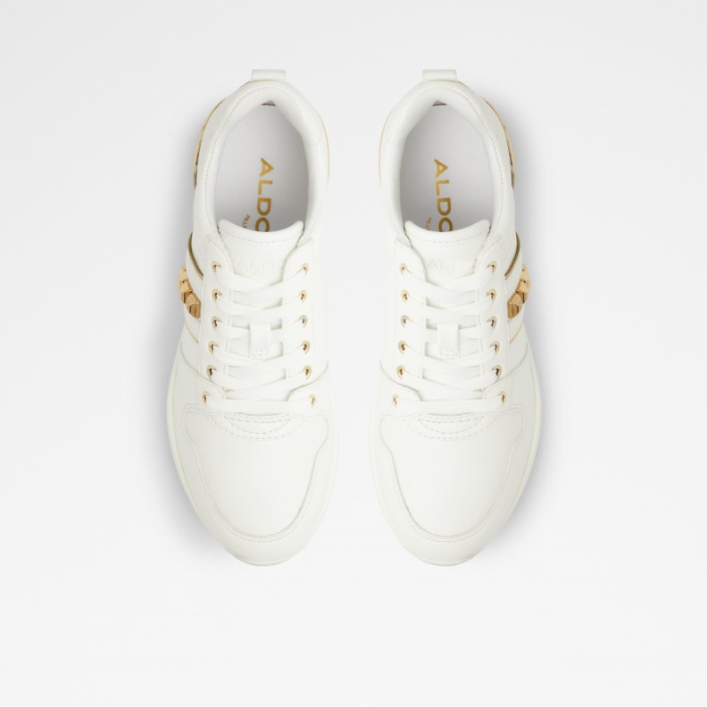 Aldo White Fashion Larose Wedge Sneaker Wedge Heel
