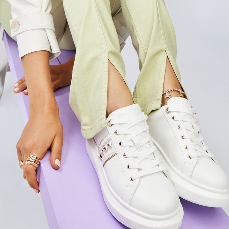 Aldo Fashion New Arrival Larou Low Top Sneaker Platform White