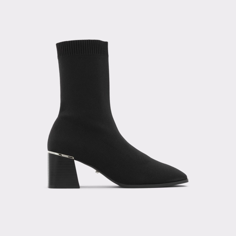 Fashion Aldo New Arrival Larrgodia Sock Boot Black Textile Knit