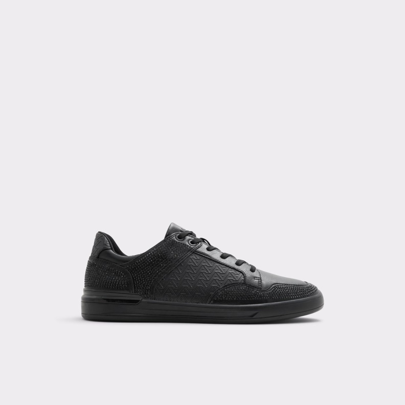 Black Synthetic Shiny Fashion Aldo Lauder Low Top Sneaker
