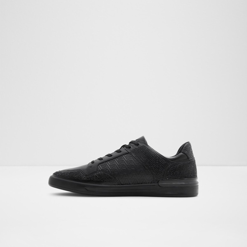 Fashion Black Synthetic Shiny Aldo Lauder Low Top Sneaker