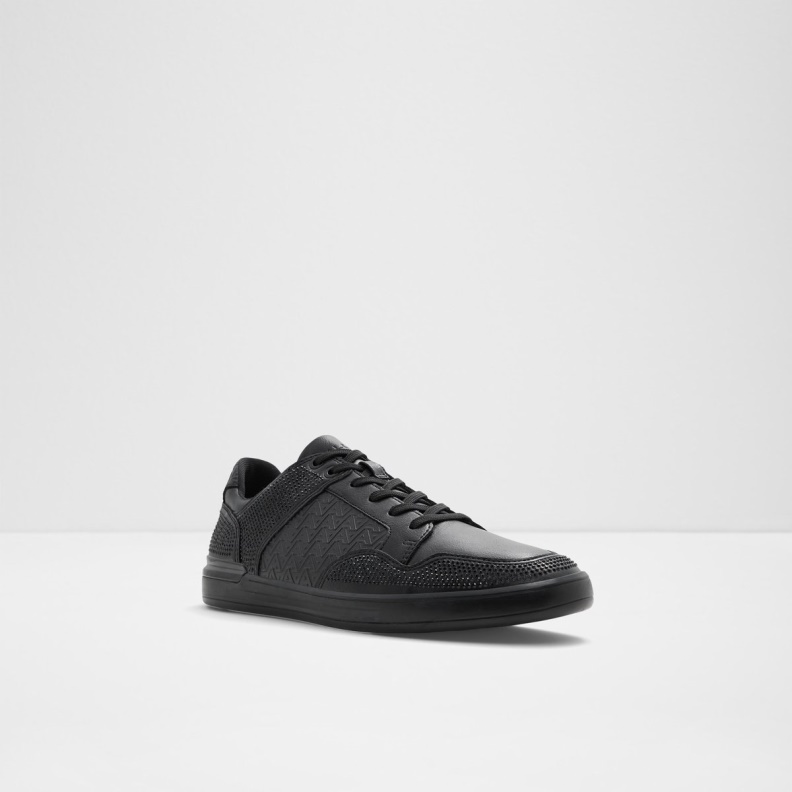 Fashion Black Synthetic Shiny Aldo Lauder Low Top Sneaker