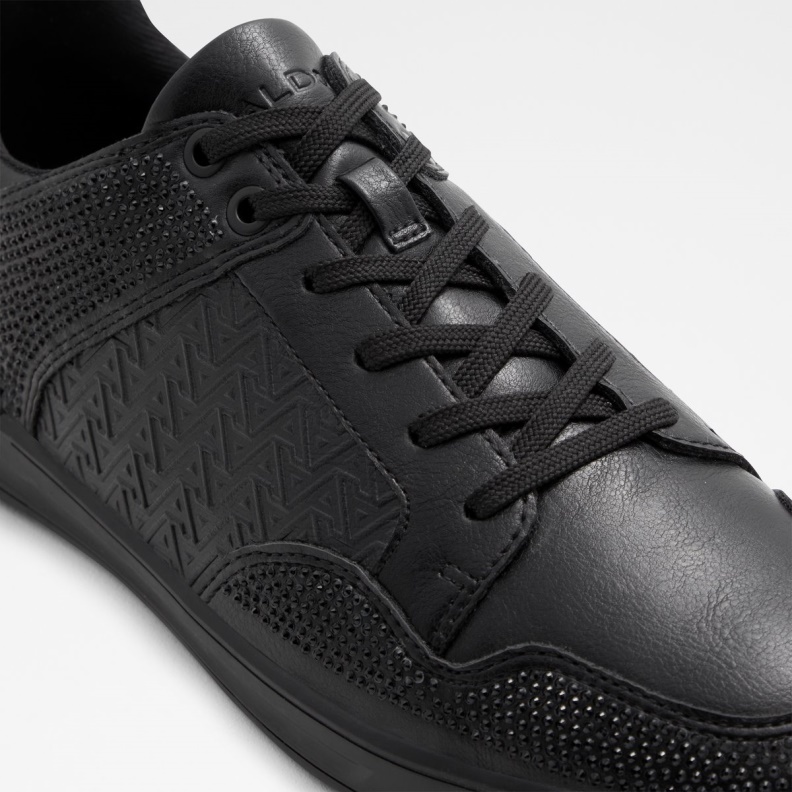 Fashion Black Synthetic Shiny Aldo Lauder Low Top Sneaker