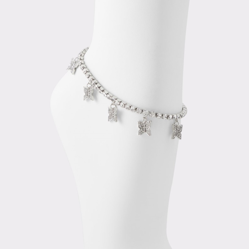 Silver-Clear Multi Lenglet Anklet Fashion Aldo