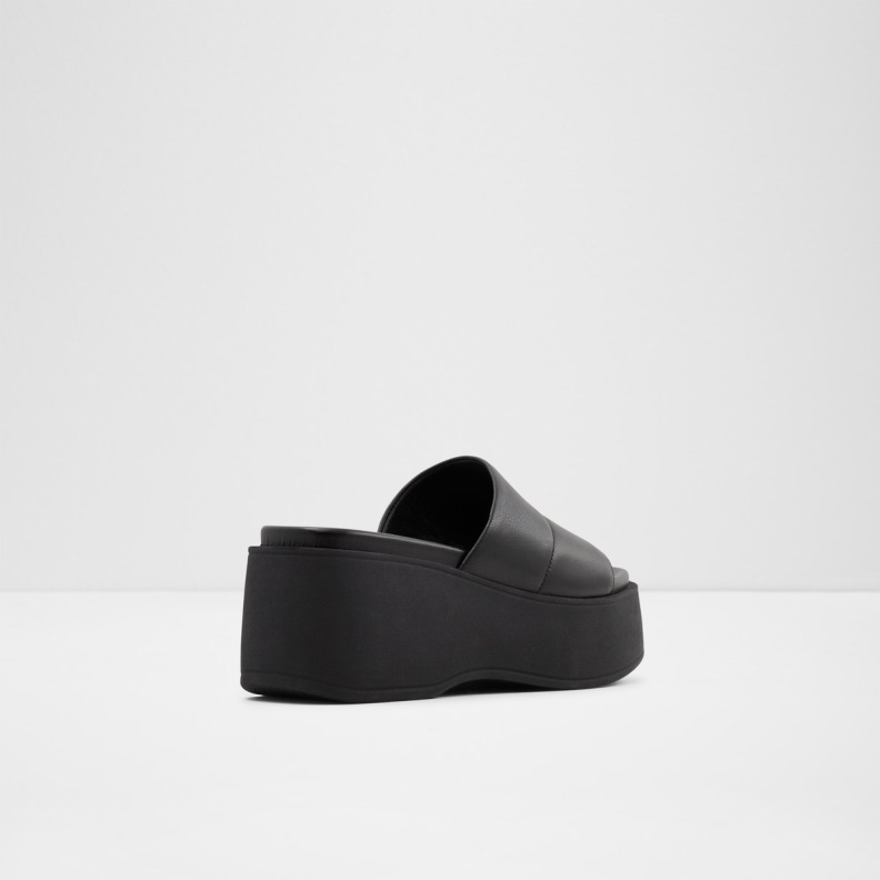 Black Aldo Fashion Libby Wedge Sandal Wedge Heel