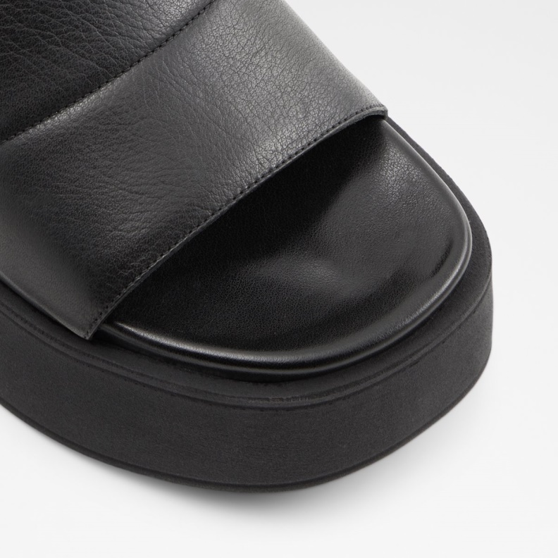 Black Aldo Fashion Libby Wedge Sandal Wedge Heel