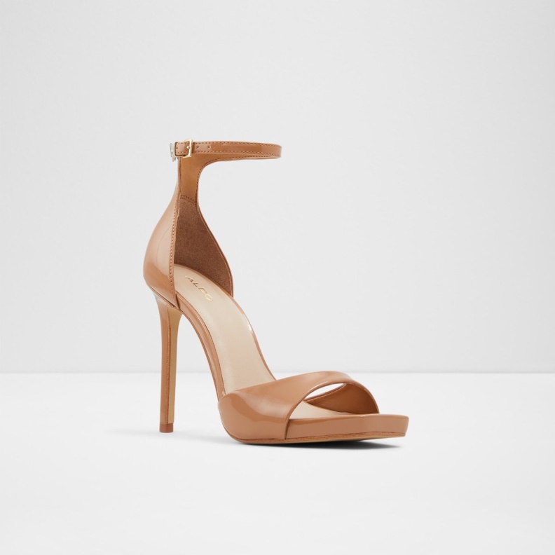 Fashion Aldo Livia High Heel Sandal Platform Cognac