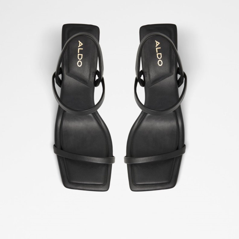 Black Aldo Fashion Lokurr Sling Back Heeled Sandal