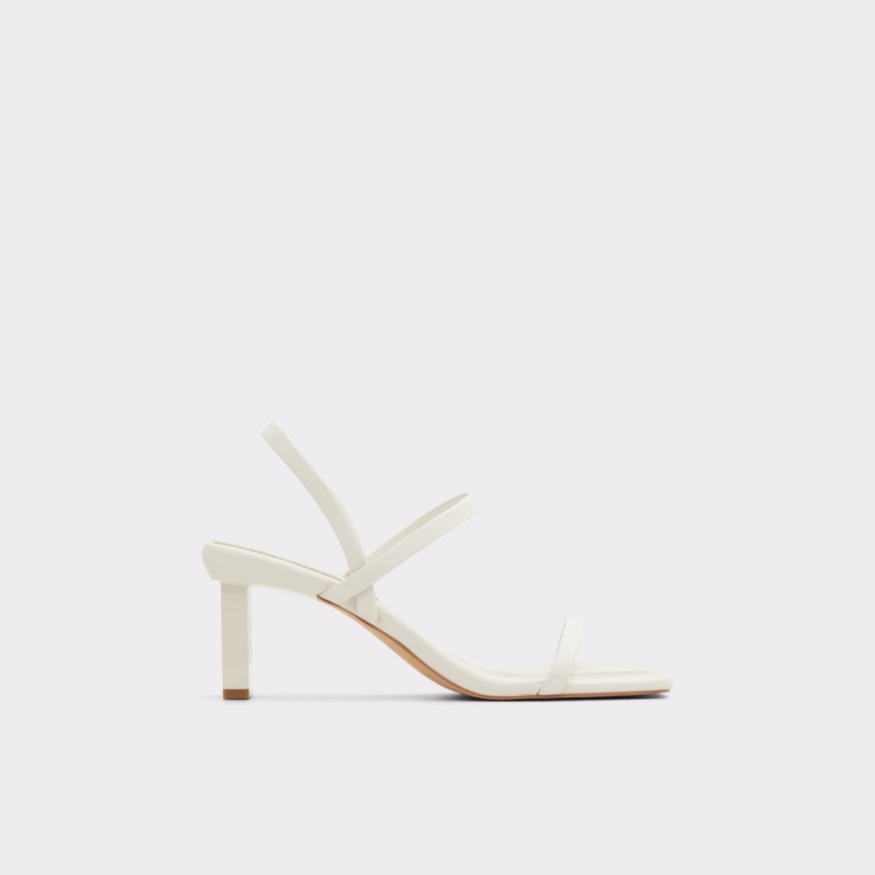Aldo Fashion Lokurr Sling Back Heeled Sandal White