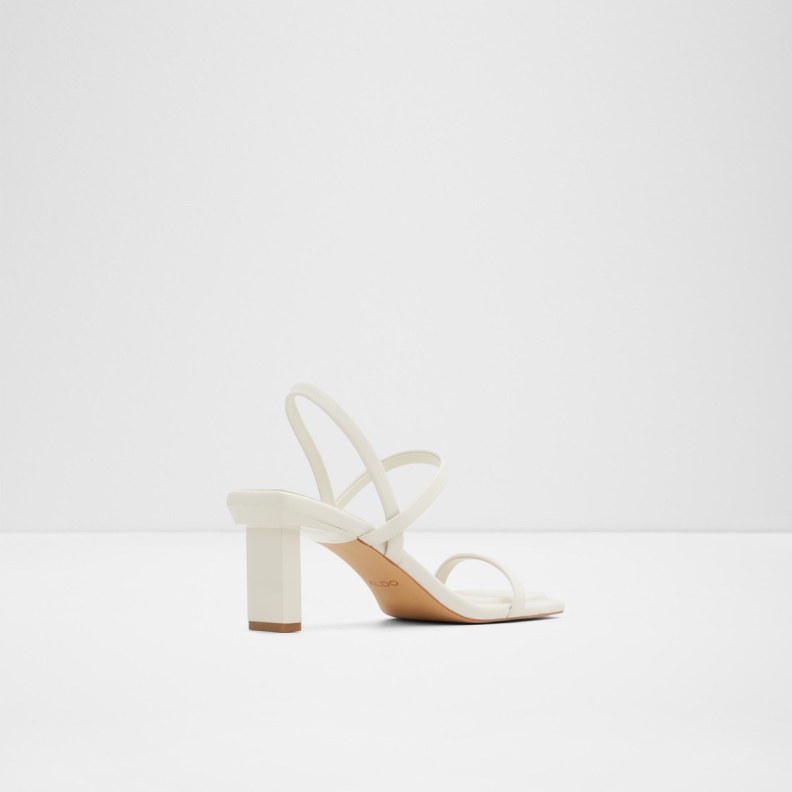 Aldo Fashion Lokurr Sling Back Heeled Sandal White