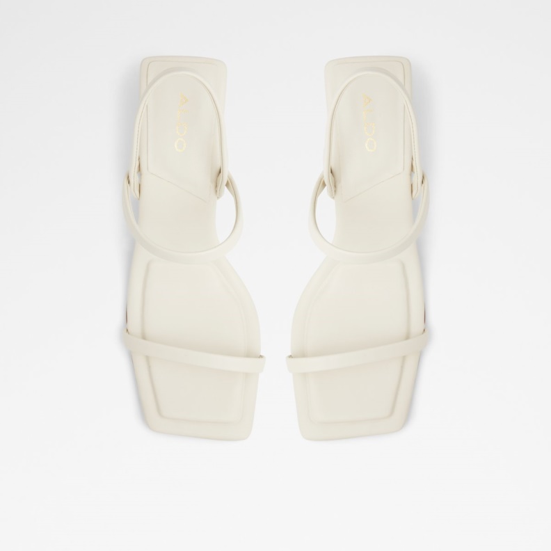 Aldo Fashion Lokurr Sling Back Heeled Sandal White